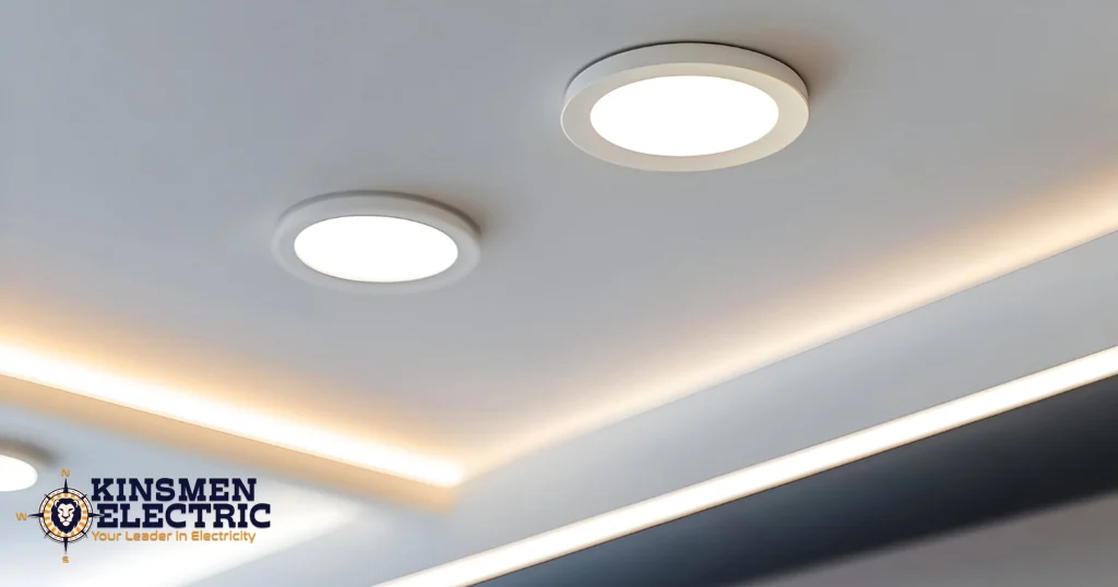 led lights inside a home’s ceiling