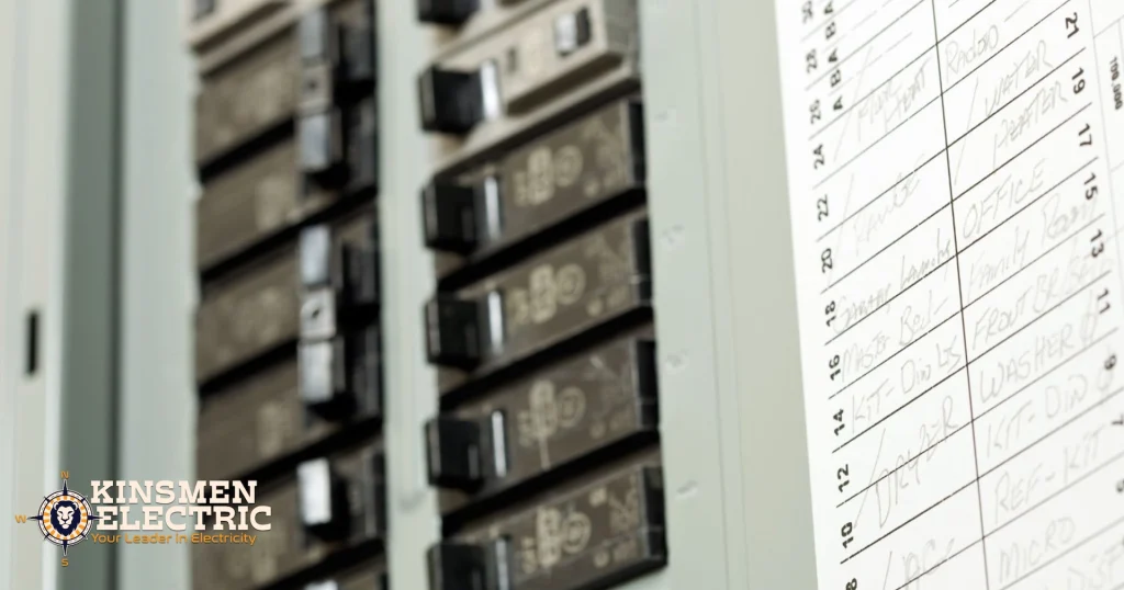 Residential Circuit Breaker Panel with Service Writing